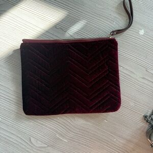 Elegant Burgundy Velvet Pouch